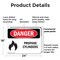 Signmission Propane Cylinders Danger Sign, Plastic, 24in W x 18in L, 2PK OS-2PACK-DS-P-1824-L-1538 - alternate 2